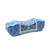 Chinese Blue White Porcelain Elephant Graphic Pillow Shape Display ws2032S