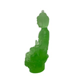 Crystal Glass Pate-de-Verre Green Gautama Amitabha Shakyamuni Statue ws2095S