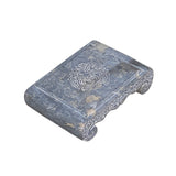 Chinese Distressed Gray Stone Rectangular Scroll Stand cs7089S