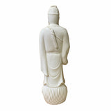 Chinese Off-white Porcelain Old Man Dressing Figure ws1667S