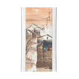 Chinese Color Ink Waterside Village Scroll Painting Wall Art ws1882S