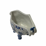 Chinese Oriental Blue Off White Porcelain Graphic Container Planter ws1792S