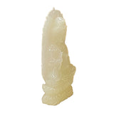 Chinese Off White Color Stone Guan Yin Bodhisattva Avalokitesvara Statue ws1773S