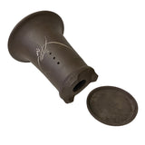 Handcrafted Clay Planter with Floral Etching and Drainage Saucer ws1340S