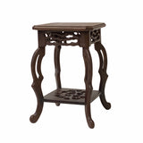 4.25" Chinese Brown Wood Square Tall Table Top Stand Display Easel ws1615BS