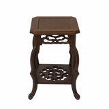 4.25" Chinese Brown Wood Square Tall Table Top Stand Display Easel ws1615BS
