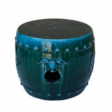 Chinese Ceramic Round Green Dragon Garden Stool Stand Table ws1696S