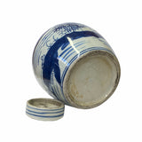 Chinese Oriental Small Blue White Scenery Porcelain Ginger Jar ws1859S