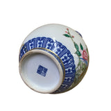 Chinese Oriental Off White Porcelain Birds Graphic Scenery Vase ws2721S