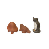 Set of 3 Small Ceramic Animal Figure Display Art ws2342S