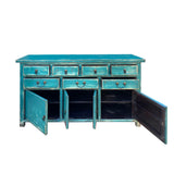 Oriental Turkish Boy Green Drawers Console Sideboard Credenza Table Cabinet cs7456S