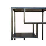 Oriental Black Lacquer Two Sided Display Curio Cabinet Room Divider cs7390S