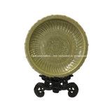 5.5" Chinese Black Carving Plate Plaque Holder Display Rack ws2947BS