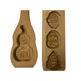 2 Pieces Wood Santa Tree Gourd Pattern Cake Soap Mold Board ws2441S