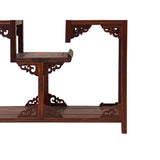 Brown Wood Tower Shape Table Top Curio Display Easel Stand ws2899S