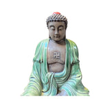 Chinese Rustic Ceramic Sitting Meditation Shakyamuni Buddha Statue ws2792S