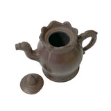 Chinese Brown Yixing Zisha Clay Teapot w Dragon Head Accent ws2589S
