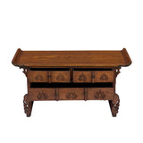 Oriental Asian Point Edge Chest of 3 Drawers Low Table Cabinet cs7294S
