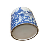 Chinese Blue & White Porcelain People Scenery Brush Holder Pot ws2711S