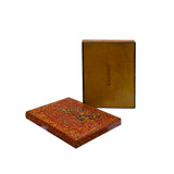 Handmade Orange Multi-Layer Lacquer Abstract Pattern Wood Box cs5475S