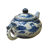 Chinese Blue White Porcelain People Graphic Teapot Shape Display ws2680S