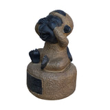 Black Gray Brown Two Colors Stone Monkey Ape See No Evil Figure cs7115S