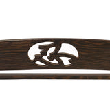 Chinese Gray Brown Wood Horizontal Pen Brush Holder Display Rack ws2908S