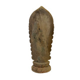 Chinese Rustic Wood Standing Gautama Amitabha Shakyamuni Buddha Statue ws2738S