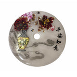 Chinese Natural Stone Round Flower Vase Ru Yi Graphic Display ws1840S