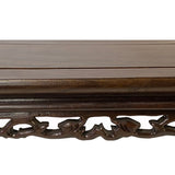 12.25" Oriental Brown Wood Craw Rectangular Table Top Stand Riser ws2808S