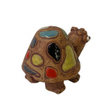 Handmade MultiColor Small Ceramic Turtle Figure Display Art ws2745S