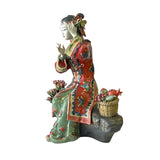 Chinese Oriental Porcelain Ancient Qing Style Dressing Lady Figure ws2506S