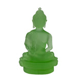 Crystal Glass Pate-de-Verre Green Gautama Amitabha Shakyamuni Statue ws2095S