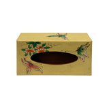 Yellow Butterflies Flowers Rectangular Shape Container Tissue Box ws2583S