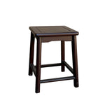 Chinese Oriental Brown Wood Ming Style Square Shape Stool Table cs7576S