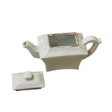 Off White Porcelain Rectangular Shape Teapot Shape Display ws2632S