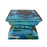 Ceramic Clay Green Square Tall Pedestal Table Flower Display Stand cs7056S