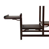 Dark Brown Wood Step Shape Table Top Curio Display Easel Stand ws2907S