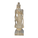 Chinese Stone Standing Kwan Yin Tara Bodhisattva Statue cs7201S