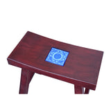Handmade Blue White Porcelain Art Top Brick Red Single Seat Stool cs7356S