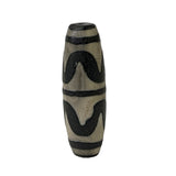 Chinese Handmade Agate Stone Pattern Oval Long Dzi Bead Pendant ws2399S