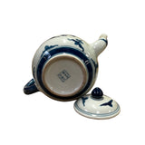 Small Chinese Blue White Porcelain Scenery Teapot Display Art ws2879S