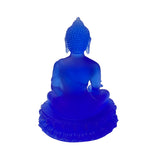 Crystal Glass Pate-de-Verre Blue Gautama Amitabha Shakyamuni Statue ws2118S
