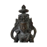 Distressed Marks Bronze Color Metal Zambala Fortune Deity Statue ws2408S