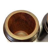 Pair of Chinese Zitan Wood Natural Pattern Round Box Holder ws2555S