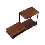 Natural Brown Wood Step Shape Table Top Curio Display Easel Stand ws2948S