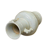 Chinese Ceramic Crackle Pattern Light Gray Underlay Flower Vase ws2725S