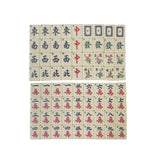 Chinese Flower Bird Red Vinyl Box Regular Size Mahjong Tiles Game Set ws2624S
