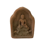 Set of 3 Small Chinese Oriental Clay Buddhas Theme Plaque Display ws2404S