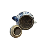 Chinese Blue White Porcelain Dragon Teapot Shape Vase Display ws2876S
